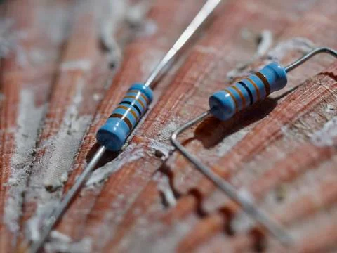Resistors on sea shell Stock Photos