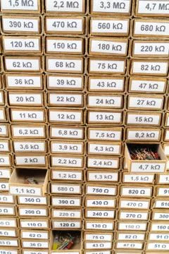 Resistors warehouse Stock Photos