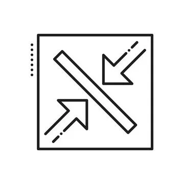 Resize and scale vector line icon. Reduce expand Stock Illustration