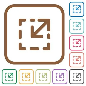 Resize element simple icons Illustrazione stock