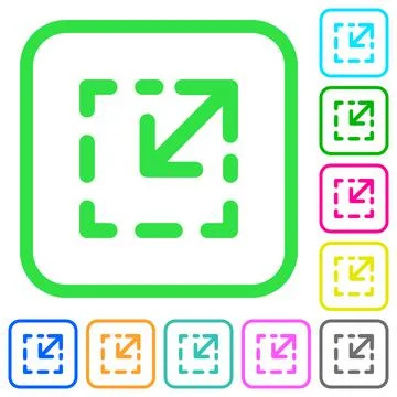 Resize element vivid colored flat icons icons Stock Illustration