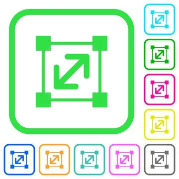 Resize element vivid colored flat icons icons Stock Illustration