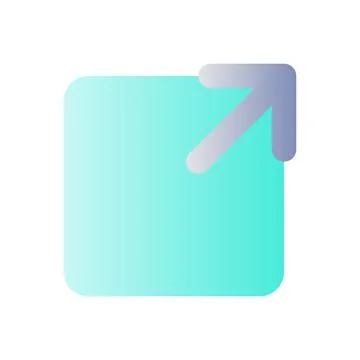 Resize flat gradient color ui icon Illustrazione stock