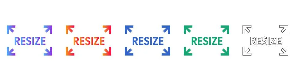 Resize Frame Interface Tool Icons イラスト素材