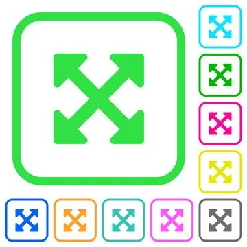 Resize full alt vivid colored flat icons icons Illustrazione stock