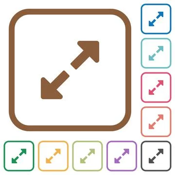 Resize full simple icons Illustrazione stock