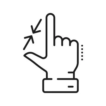 Resize hand gesture for increase and reduce Stock Illustration