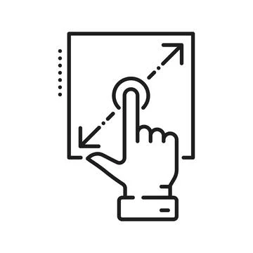 Resize hand gesture for increase and reduce Stock Illustration