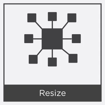 Resize icon isolated on white background Free Stock Illustration