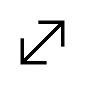 Resize icon line isolated on white background. Black flat thin icon on mode.. イラスト素材