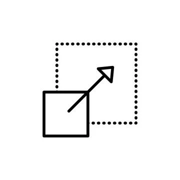 Resize Icon Set Adjustment Illustrations for Design and Technology Stock Illustration