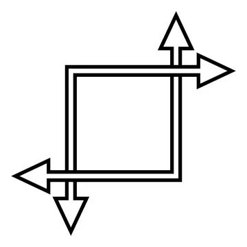 Resize icon symbol, vector arrows, UI scalable interface symbol Stock Illustration