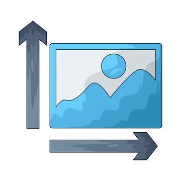 Resize illustration Illustrazione stock