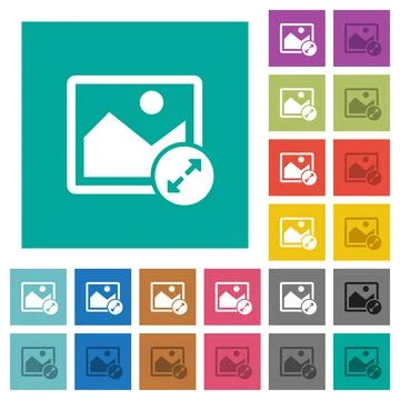 Resize image large square flat multi colored icons イラスト素材