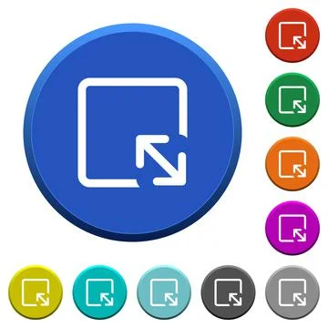 Resize object beveled buttons Stock Illustration