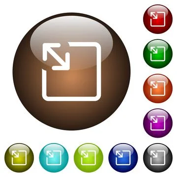 Resize object color glass buttons Stock Illustration