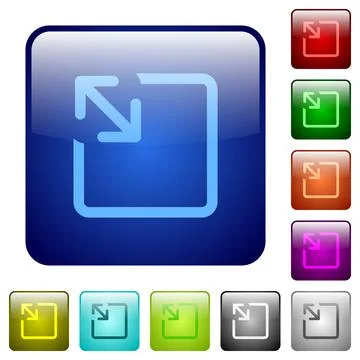 Resize object color square buttons Stockillustratie