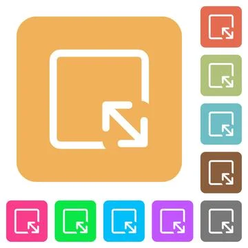 Resize object rounded square flat icons 스톡 일러스트