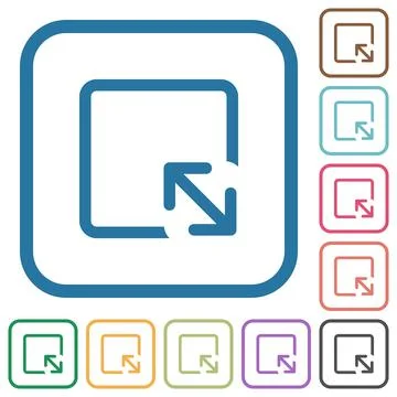 Resize object simple icons イラスト素材