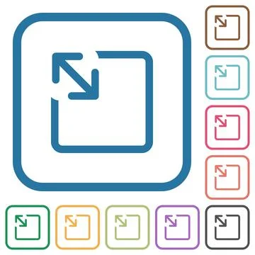 Resize object simple icons Stock Illustration