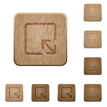 Resize object wooden buttons Stockillustratie