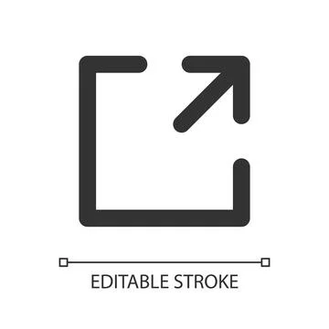Resize pixel perfect linear ui icon Stock Illustration