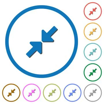 Resize small icons with shadows and outlines Illustrazione stock