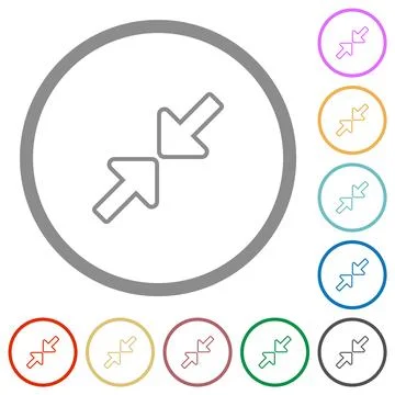 Resize small outline flat icons with outlines Stock Illustration