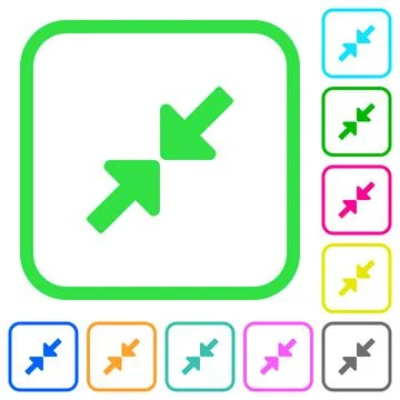 Resize small vivid colored flat icons icons Stock Illustration