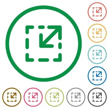 Resize tool outlined flat icons イラスト素材