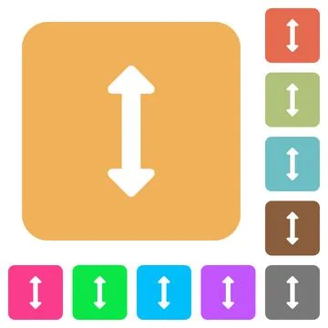 Resize vertical rounded square flat icons Stock Illustration