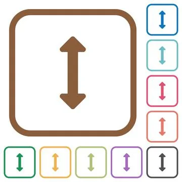 Resize vertical simple icons Stock Illustration