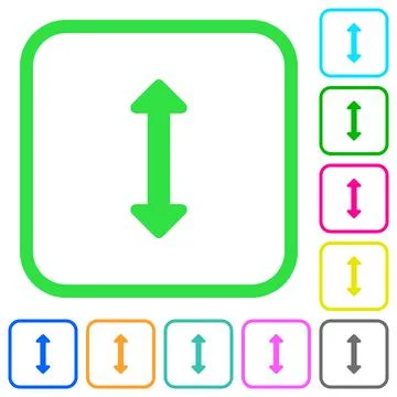 Resize vertical vivid colored flat icons icons Stock Illustration