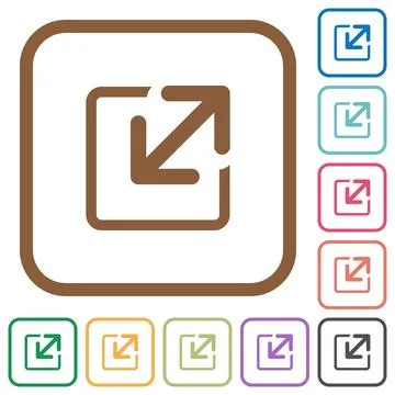 Resize window simple icons Stock Illustration