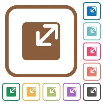 Resize window simple icons Stock Illustration