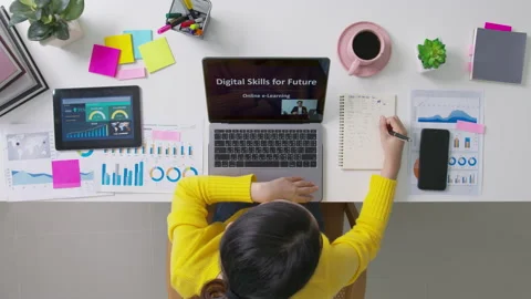 Reskill for new possible future workforce digital transformation. 스톡 동영상 172200664