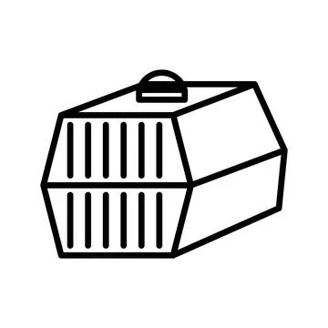 Resock animals icon linear logo mark in black and white Stock Illustration
