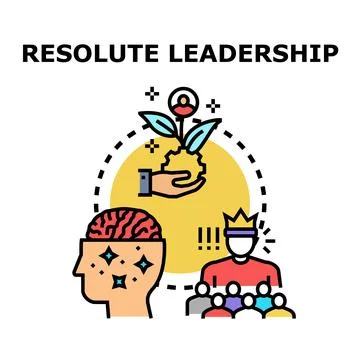 Resolute leadership developing personal and business growth Ilustración de archivo