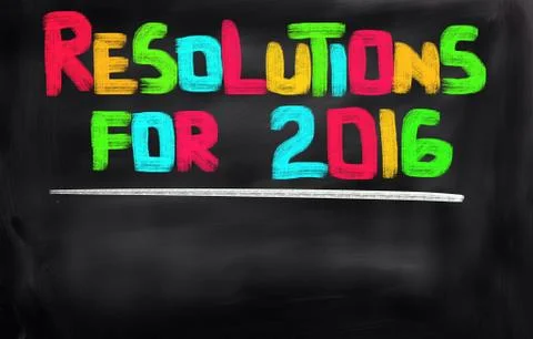 Resolution 2016 Concept Stock Illustration