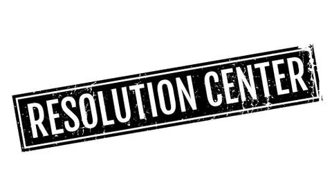 Resolution Center rubber stamp Stock Illustration