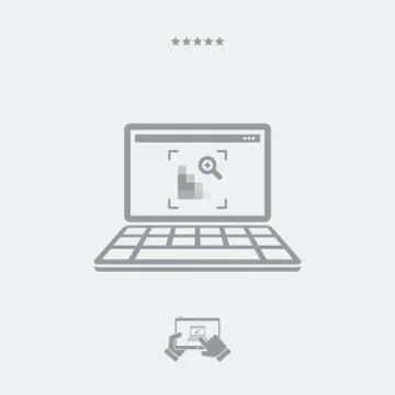 Resolution laptop icon, resolution laptop vector, resolution symbol, laptop c Stock Illustration