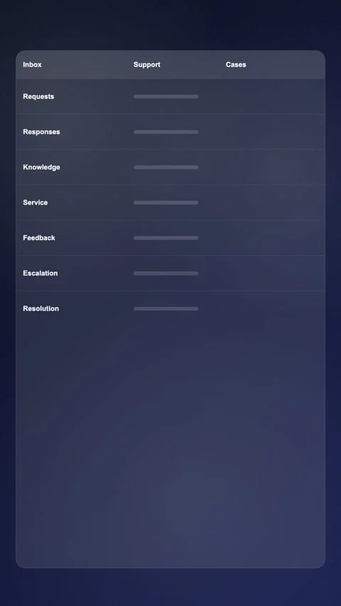 Resolution Management Hub Premium Gradient SaaS Interface Vertical Animation Stock Footage 345154713