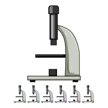 Resolution microscope cartoon vector graphic Stock Illustration