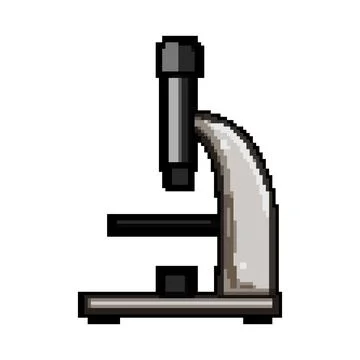 Resolution microscope pixel art vector illustration Illustrazione stock