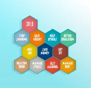 Resolutions 2015 a better life for you Stock Illustration