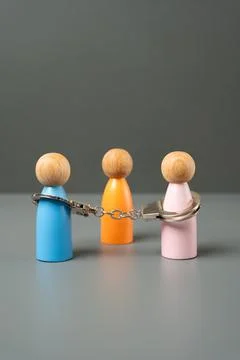 Resolve conflict between spouses. Difficult relationships, restriction of the Stock Photos