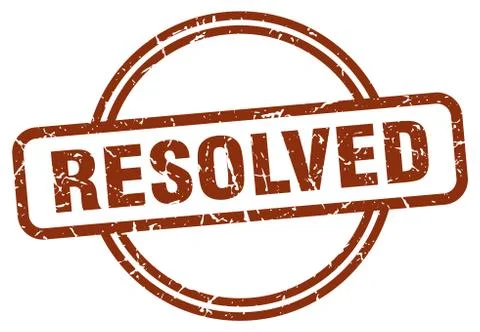 Resolved grunge stamp. resolved round vintage stamp Stock Illustration