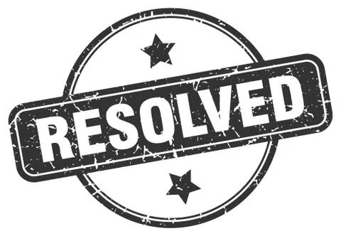 Resolved grunge stamp. resolved round vintage stamp Stock Illustration