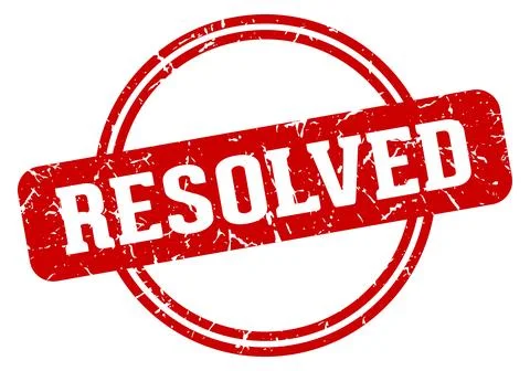Resolved stamp Stock Illustration
