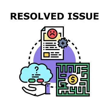 Resolving business issue, finding solutions, problem solving concept Stock Illustration